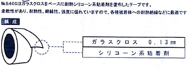 進(jìn)口寺岡TERAOKA 540S 0.18耐高溫絕緣阻燃玻璃布基材粘合膠帶